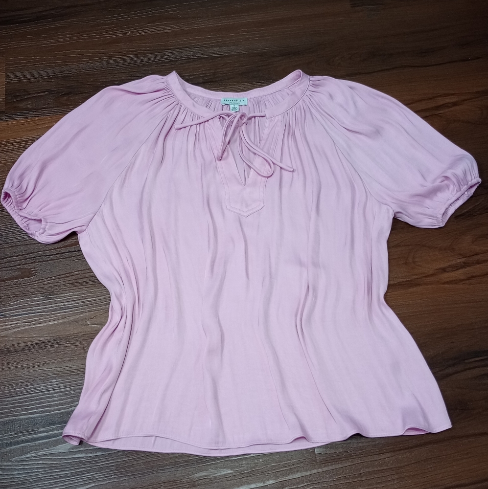 Current Air Split Neck Tie Blouse - image 4